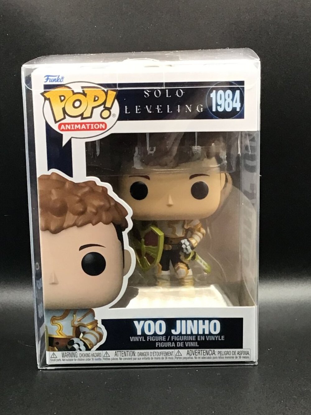 Funko Pop Solo Leveling Yoo Jinho #1984 Vinyl Figure w/Pop Protector New Anime
